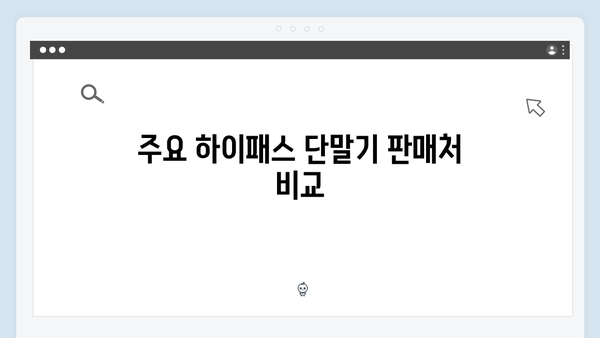 하이패스 단말기 구매처와 할인 정보 총정리