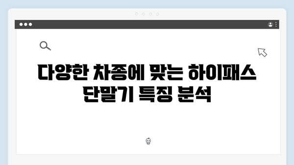 하이패스 단말기 차종별 추천 모델