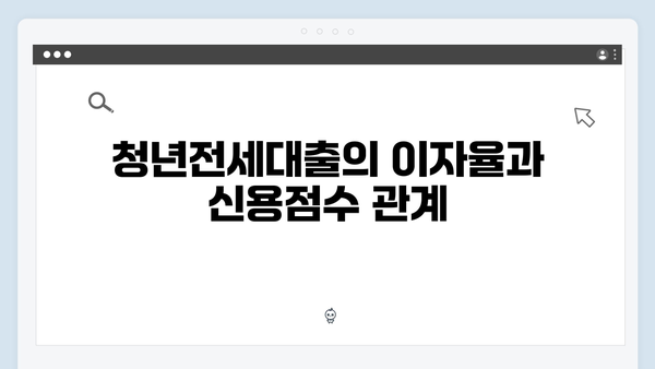 청년전세대출 신용점수 영향은? 대출전 체크사항