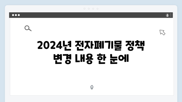 2024년 최신 정책 반영한 친환경 전자폐기물 배출방법 정리