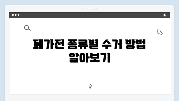 폐가전 무료수거 예약, 이렇게 하면 끝!
