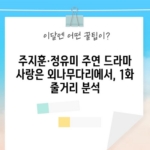 주지훈·정유미 주연 드라마 사랑은 외나무다리에서, 1화 줄거리 분석