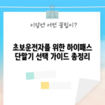 초보운전자를 위한 하이패스 단말기 선택 가이드 총정리