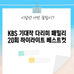 KBS 기대작 다리미 패밀리 20회 하이라이트 베스트컷