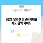 2025 달라진 청년전세대출 제도 완벽 가이드