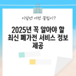 2025년 꼭 알아야 할 최신 폐가전 서비스 정보 제공