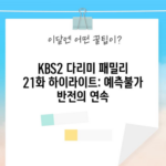 KBS2 다리미 패밀리 21화 하이라이트: 예측불가 반전의 연속