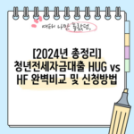 [2024년 총정리] 청년전세자금대출 HUG vs HF 완벽비교 및 신청방법