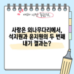 사랑은 외나무다리에서, 석지원과 윤지원의 두 번째 내기 결과는?