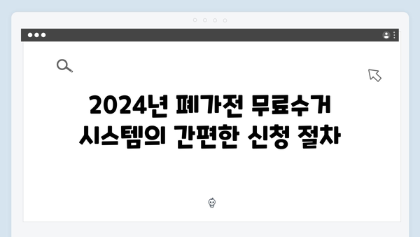 2024년 폐가전 무료수거 시스템의 향상점 정리