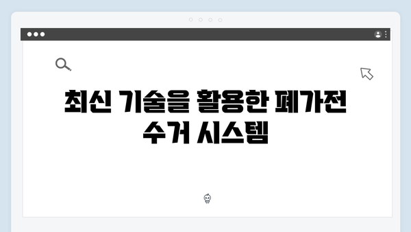 2024년 최신 E-순환거버넌스 폐가전 수거 서비스 총정리