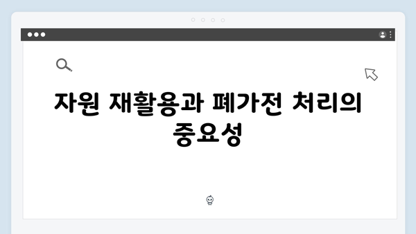 환경을 지키는 첫걸음: 폐가전을 올바르게 처리하는 법