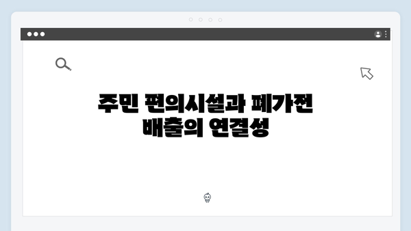 아파트와 단독주택에서의 폐가전 배출 방법 비교