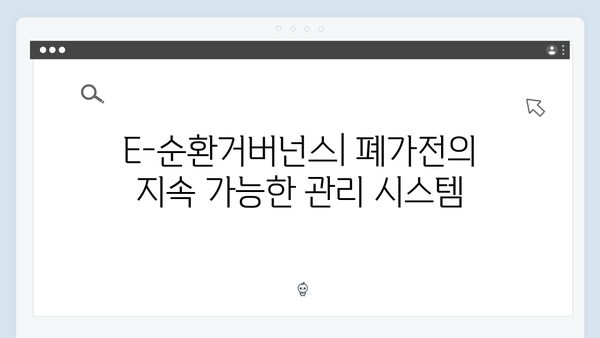E-순환거버넌스를 활용한 폐가전 무상수거 서비스