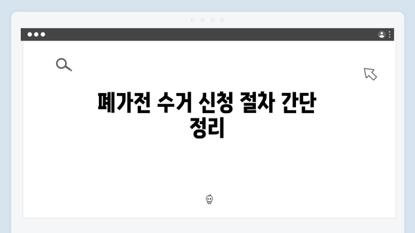 E-순환거버넌스 통해 간편하게! 폐가전 수거 신청법