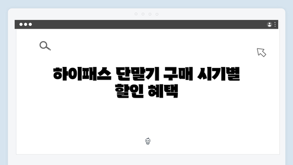 하이패스 단말기 구매 시기별 혜택