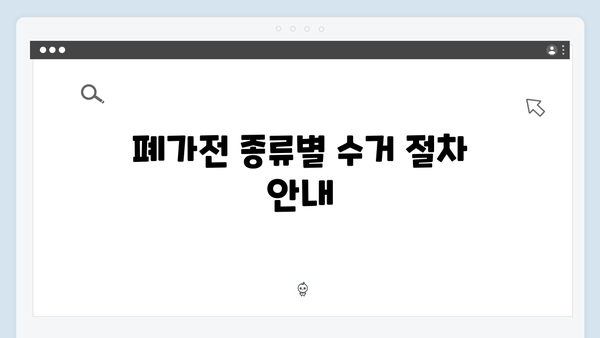 전국 어디서나 가능한 폐가전 무료수거 신청법