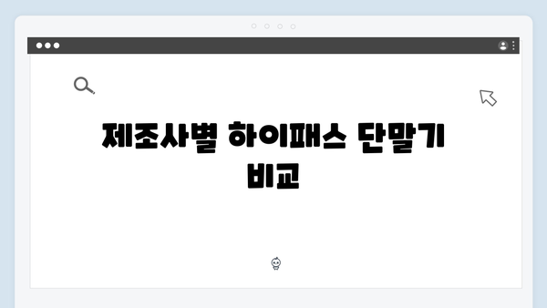 하이패스 단말기 구매처별 장단점 비교