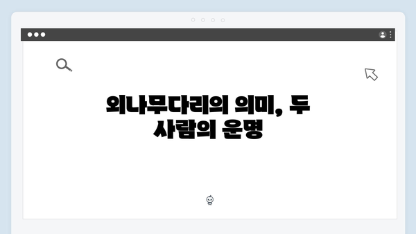 사랑은 외나무다리에서 2화 하이라이트: 윤지원의 결단과 석지원의 계획