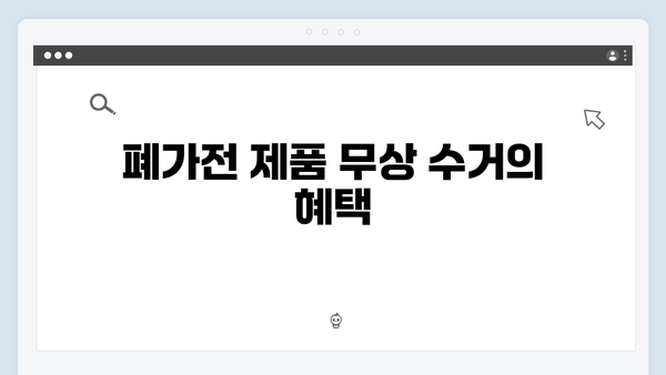 2025년 폐가전 제품 무상 수거 방법