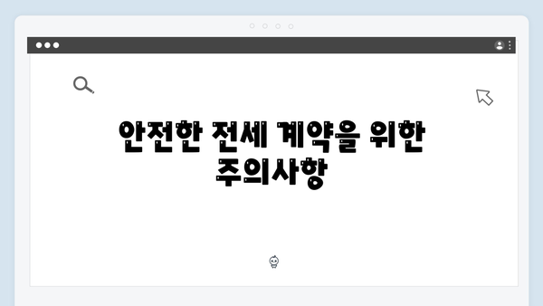 전세사기 걱정없는 청년전세대출 안전하게 받기