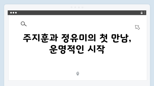 주지훈·정유미 주연 드라마 사랑은 외나무다리에서, 1화 줄거리 분석