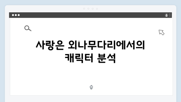 첫방송 시청률 4% 돌파 사랑은 외나무다리에서 1화