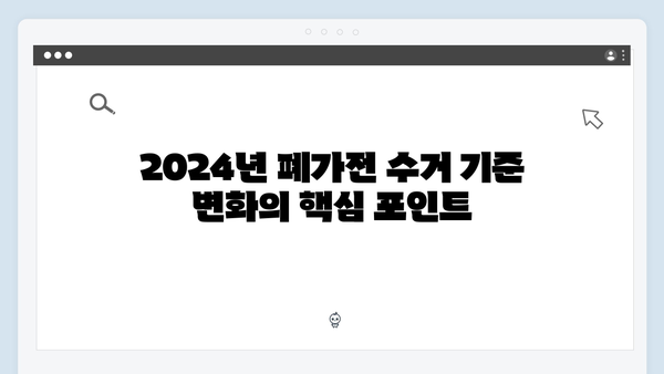 2024년 새롭게 바뀐 폐가전 수거 기준 총정리