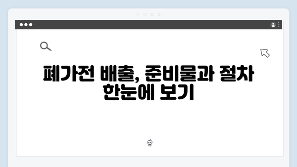 가정에서 간편하게 폐가전 배출하기