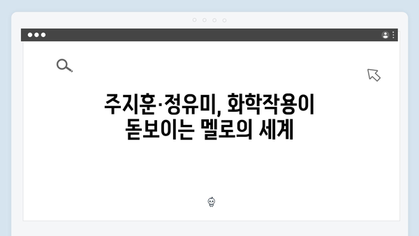 주지훈·정유미, 감정 연기로 몰입도 높인 사랑은 외나무다리에서 2화