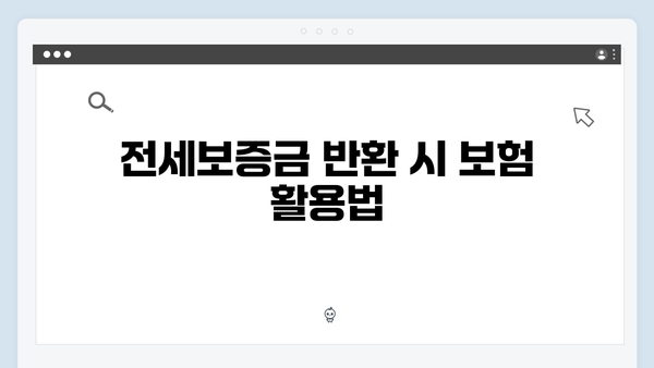 청년전세자금대출 전세보증금반환보험 꼭 알아야할 점