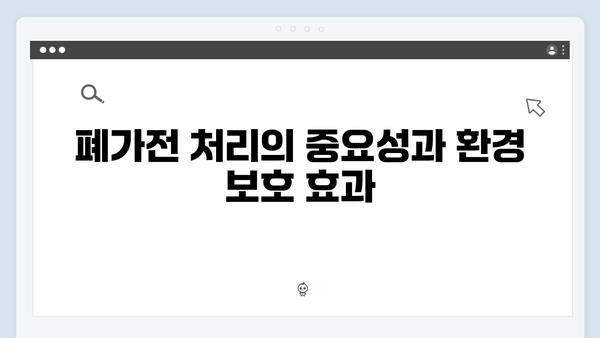 대형가전부터 소형가전까지, 폐가전 무료수거 완벽 가이드
