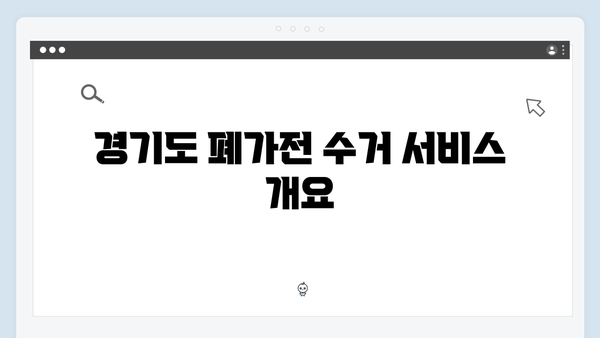 경기도 전 지역 확대된 폐가전 수거 서비스 이용법 공개