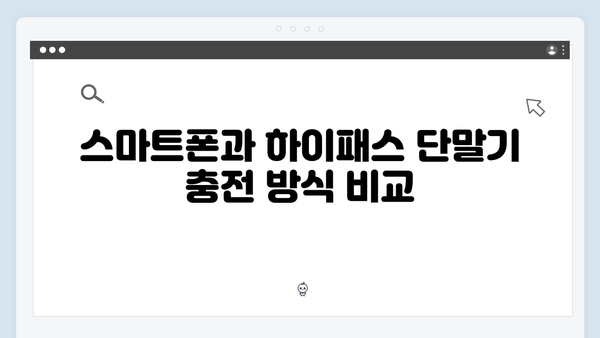 하이패스 단말기 충전방식별 비교분석