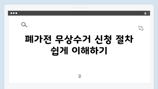 폐가전 무상수거 신청 방법 – 지역별 일정과 절차 안내