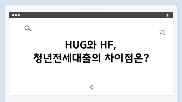 [상세분석] 2025 청년전세대출 HUG/HF 장단점 비교