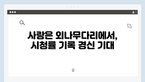 tvN 드라마 사랑은 외나무다리에서, 첫 방송부터 뜨거운 반응!