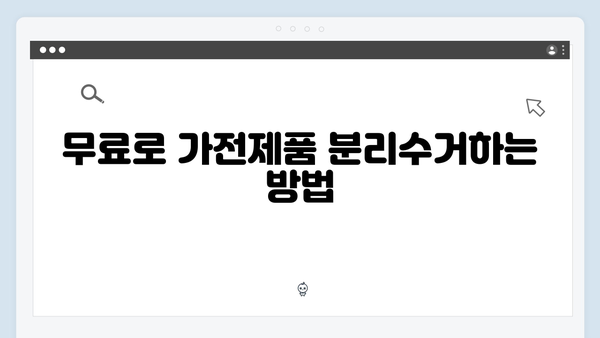 폐TV, 에어컨 등 가전제품 처리비용 절약하기