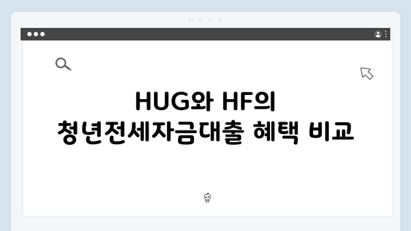 HUG vs HF: 청년전세자금대출 비교 분석 및 선택 가이드