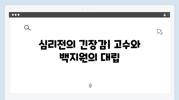 고수X백지원 가석방 심사관 이한신 5회 - 숨막히는 심리전 전개