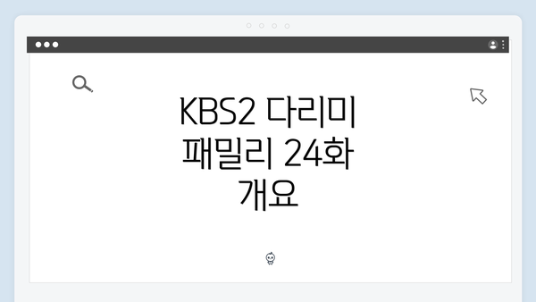 KBS2 다리미 패밀리 24화 개요