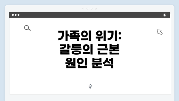 가족의 위기: 갈등의 근본 원인 분석