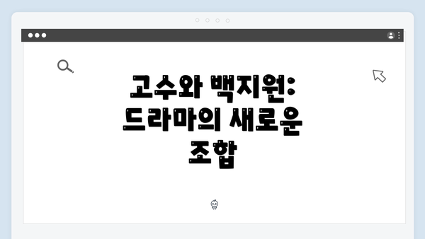 고수와 백지원: 드라마의 새로운 조합