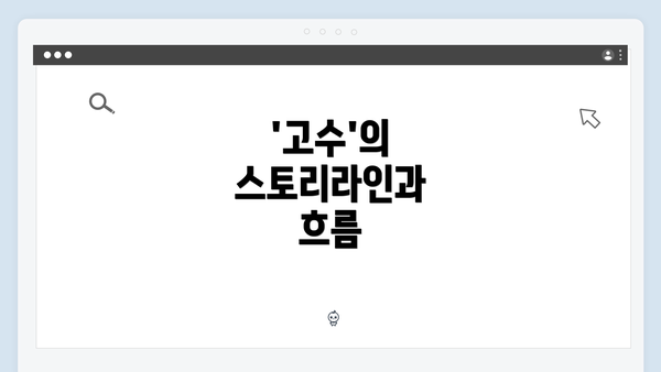 '고수'의 스토리라인과 흐름