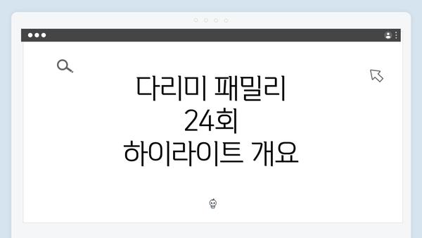 다리미 패밀리 24회 하이라이트 개요