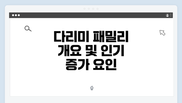 다리미 패밀리 개요 및 인기 증가 요인