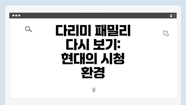 다리미 패밀리 다시 보기: 현대의 시청 환경
