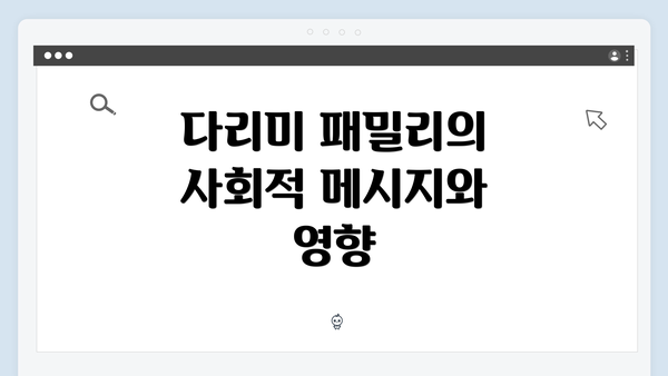 다리미 패밀리의 사회적 메시지와 영향