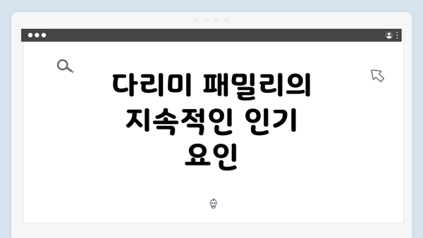 다리미 패밀리의 지속적인 인기 요인