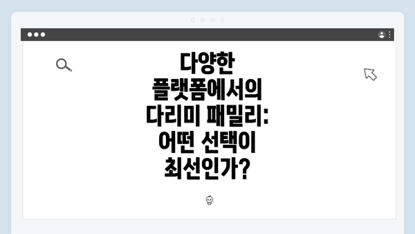 다양한 플랫폼에서의 다리미 패밀리: 어떤 선택이 최선인가?